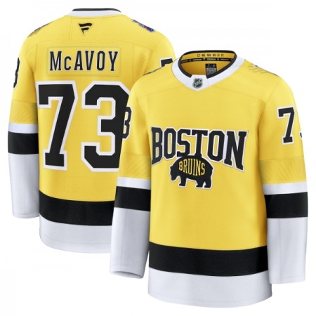 Boston Bruins Fanatics NHL Stadium Series Premium Charlie Mcavoy 2025-26 Gold Trikot - Herren