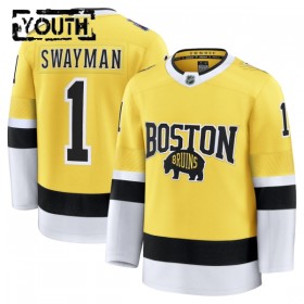 Boston Bruins Fanatics NHL Stadium Series Premium Jeremy Swayman 2025-26 Gold Trikot - Kinder