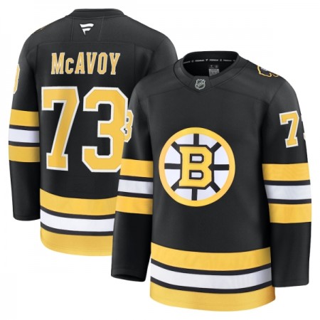 Boston Bruins Fanatics Premium Charlie Mcavoy 2025-26 Heim Schwarz Trikot - Herren