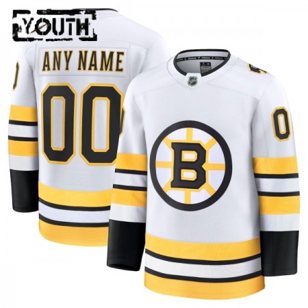 Boston Bruins Fanatics Premium Custom 2025-26 Auswärts Weiss Trikot - Kinder