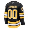 Boston Bruins Fanatics Premium Custom 2025-26 Heim Schwarz Trikot - Herren