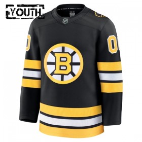 Boston Bruins Fanatics Premium Custom 2025-26 Heim Schwarz Trikot - Kinder