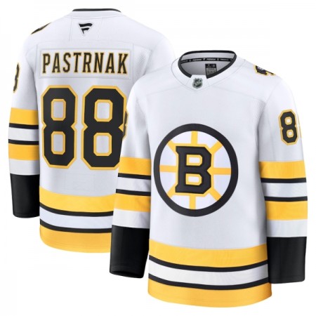 Boston Bruins Fanatics Premium David Pastrnak 2025-26 Auswärts Weiss Trikot - Herren