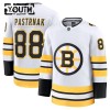 Boston Bruins Fanatics Premium David Pastrnak 2025-26 Auswärts Weiss Trikot - Kinder