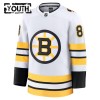 Boston Bruins Fanatics Premium David Pastrnak 2025-26 Auswärts Weiss Trikot - Kinder