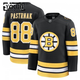 Boston Bruins Fanatics Premium David Pastrnak 2025-26 Heim Schwarz Trikot - Kinder