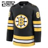 Boston Bruins Fanatics Premium David Pastrnak 2025-26 Heim Schwarz Trikot - Kinder