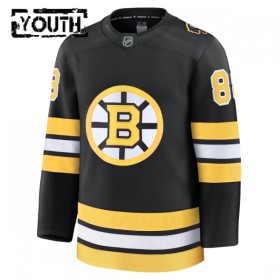 Boston Bruins Fanatics Premium David Pastrnak 2025-26 Heim Schwarz Trikot - Kinder