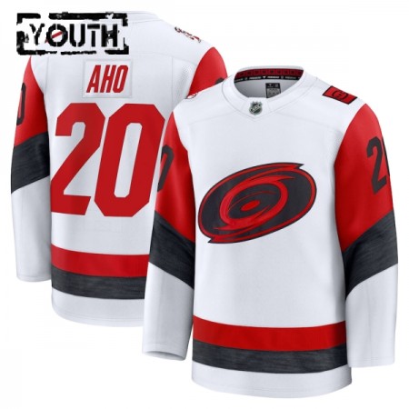 Carolina Hurricanes Fanatics Premium Sebastian Aho 2025-26 Auswärts Weiss Trikot - Kinder