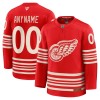 Detroit Red Wings Fanatics Centennial Premium Custom 2025-26 Rot Trikot - Herren