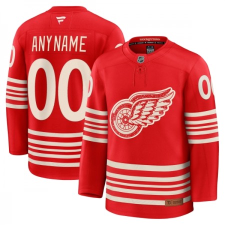 Detroit Red Wings Fanatics Centennial Premium Custom 2025-26 Rot Trikot - Herren