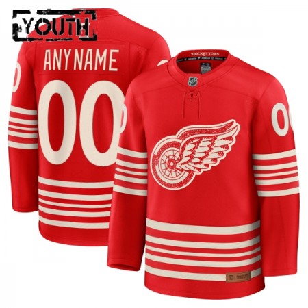 Detroit Red Wings Fanatics Centennial Premium Custom 2025-26 Rot Trikot - Kinder