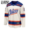 Edmonton Oilers Fanatics Premium Evan Bouchard 2025-26 Alternate Weiss Trikot - Kinder