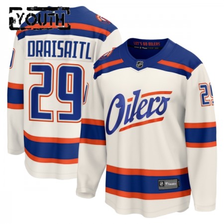 Edmonton Oilers Fanatics Premium Leon Draisaitl 2025-26 Alternate Weiss Trikot - Kinder