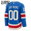 New York Rangers Fanatics Centennial Premium Custom 2025-26 Blau Trikot - Kinder