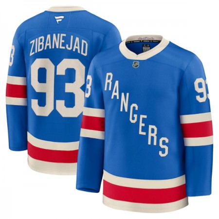 New York Rangers Fanatics Centennial Premium Mika Zibanejad 2025-26 Blau Trikot - Herren