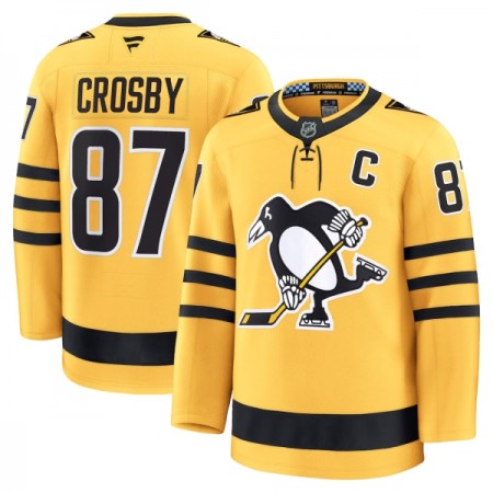 Pittsburgh Penguins Fanatics Premium Sidney Crosby 2025-26 Alternate Gold Trikot - Herren
