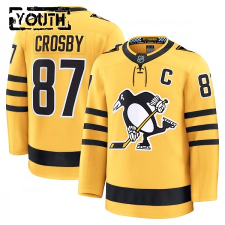 Pittsburgh Penguins Fanatics Premium Sidney Crosby 2025-26 Alternate Gold Trikot - Kinder