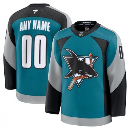 San Jose Sharks Fanatics Premium Custom 2025-26 Alternate Teal Trikot - Herren