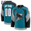 San Jose Sharks Fanatics Premium Custom 2025-26 Alternate Teal Trikot - Kinder