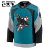 San Jose Sharks Fanatics Premium Custom 2025-26 Alternate Teal Trikot - Kinder