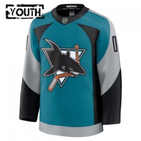 San Jose Sharks Fanatics Premium Custom 2025-26 Alternate Teal Trikot - Kinder