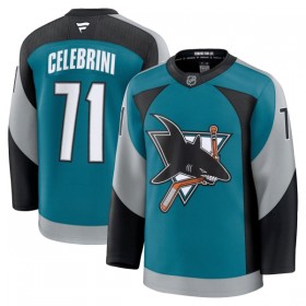 San Jose Sharks Fanatics Premium Macklin Celebrini 2025-26 Alternate Teal Trikot - Herren