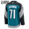 San Jose Sharks Fanatics Premium Macklin Celebrini 2025-26 Alternate Teal Trikot - Kinder