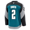 San Jose Sharks Fanatics Premium Will Smith 2025-26 Alternate Teal Trikot - Herren