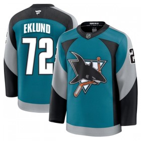 San Jose Sharks Fanatics Premium William Eklund 2025-26 Alternate Teal Trikot - Herren