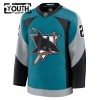 San Jose Sharks Fanatics Premium William Eklund 2025-26 Alternate Teal Trikot - Kinder
