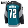 San Jose Sharks Fanatics Premium William Eklund 2025-26 Alternate Teal Trikot - Kinder