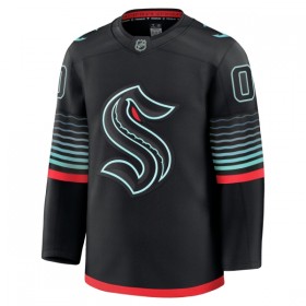 Seattle Kraken Fanatics Premium Custom 2025-26 Alternate Schwarz Trikot - Herren