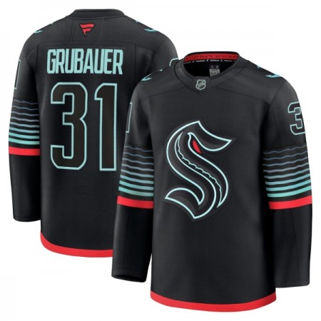 Seattle Kraken Fanatics Premium Philipp Grubauer 2025-26 Alternate Schwarz Trikot - Herren