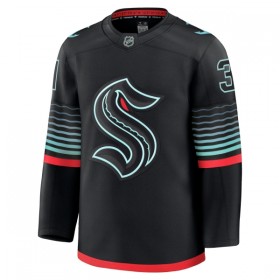 Seattle Kraken Fanatics Premium Philipp Grubauer 2025-26 Alternate Schwarz Trikot - Herren