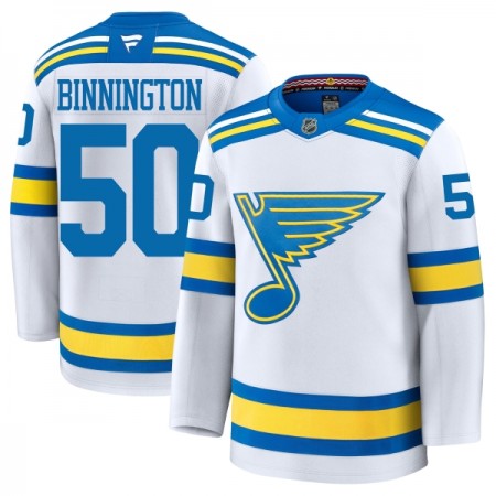 St. Louis Blues Fanatics Premium Binnington 2025-26 Auswärts Weiss Trikot - Herren