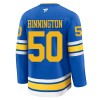 St. Louis Blues Fanatics Premium Binnington 2025-26 Heim Blau Trikot - Herren