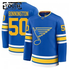 St. Louis Blues Fanatics Premium Binnington 2025-26 Heim Blau Trikot - Kinder