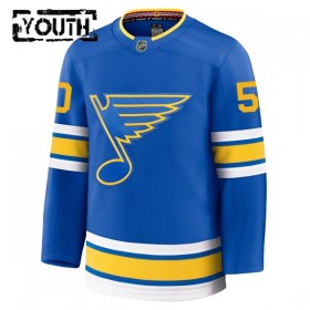 St. Louis Blues Fanatics Premium Binnington 2025-26 Heim Blau Trikot - Kinder