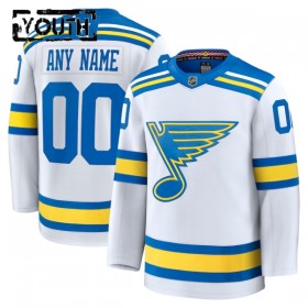 St. Louis Blues Fanatics Premium Custom 2025-26 Auswärts Weiss Trikot - Kinder