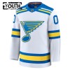 St. Louis Blues Fanatics Premium Custom 2025-26 Auswärts Weiss Trikot - Kinder