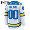St. Louis Blues Fanatics Premium Custom 2025-26 Auswärts Weiss Trikot - Kinder