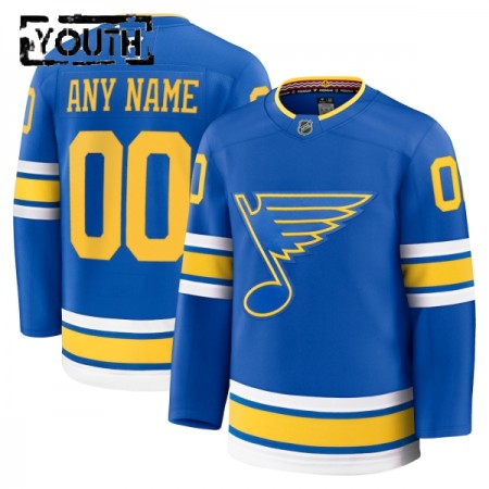 St. Louis Blues Fanatics Premium Custom 2025-26 Heim Blau Trikot - Kinder