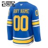 St. Louis Blues Fanatics Premium Custom 2025-26 Heim Blau Trikot - Kinder
