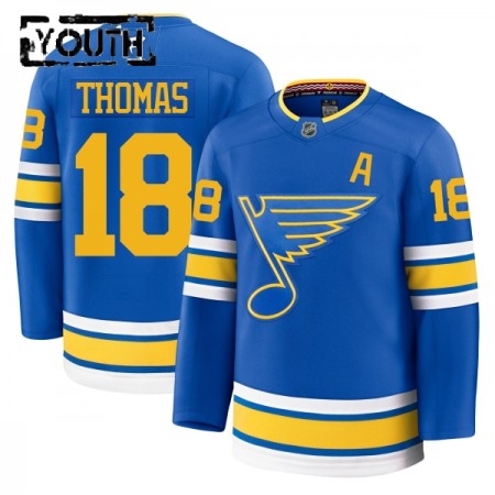 St. Louis Blues Fanatics Premium Robert Thomas 2025-26 Heim Blau Trikot - Kinder