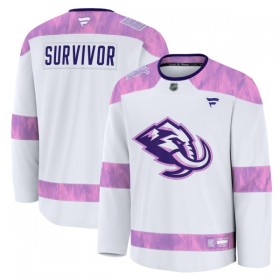Utah Hockey Club Fanatics Hockey Fights Cancer Practice Custom Weiss Trikot - Herren