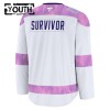 Utah Hockey Club Fanatics Hockey Fights Cancer Practice Custom Weiss Trikot - Kinder