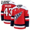 Washington Capitals Fanatics Premium Tom Wilson 2025-26 Alternate Rot Trikot - Kinder