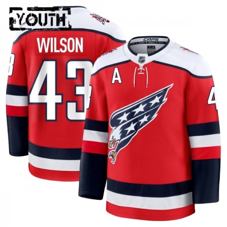 Washington Capitals Fanatics Premium Tom Wilson 2025-26 Alternate Rot Trikot - Kinder